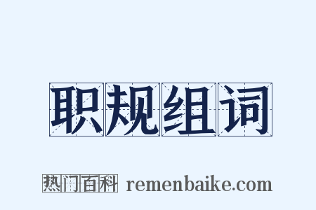 职规组词是什么意思的图片